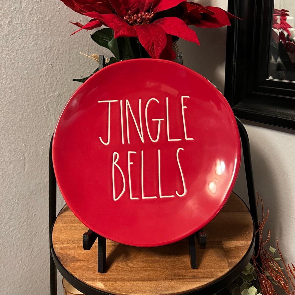 Rae Dunn 8” Jingle Bells Plate New
